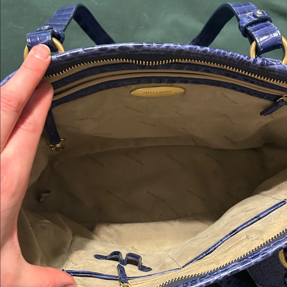 Brahmin Royal Blue Embossed Tote - Picture 3 of 3
